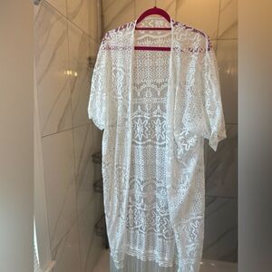 Boho Beach Lace Duster - One Size